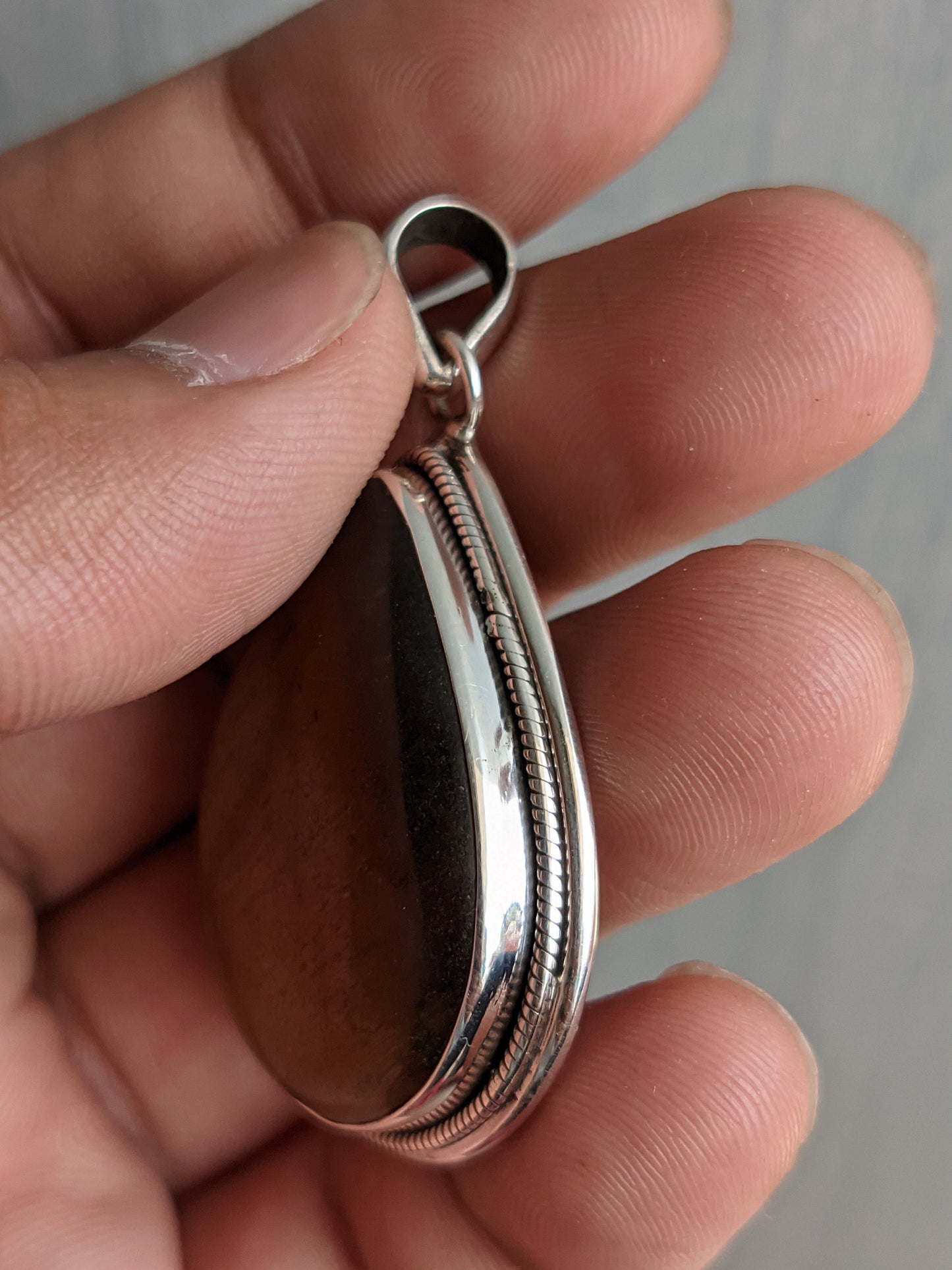 Tiger Eye Pendant, Teardrop Shape Natural Tigers Eye Pendant, 925 Sterling silver necklace pendant, Healing Stone, Handmade Gemstone Jewelry