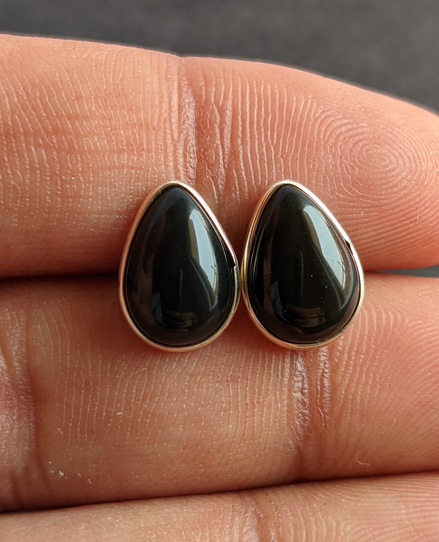 Black Onyx Stud Earrings, 925 Sterling Silver Studs, Wedding Bridesmaid Gift, Minimalist Studs, Jewelry for Her, Gemstone Studs for Her