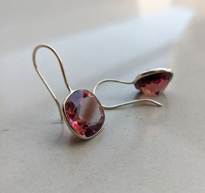 Zultanite Earrings, Color Changing Earrings, 925 Sterling Silver Earring, Cushion Shape, Turkish Diaspore, Wedding Jewelry, Handmade jewelry