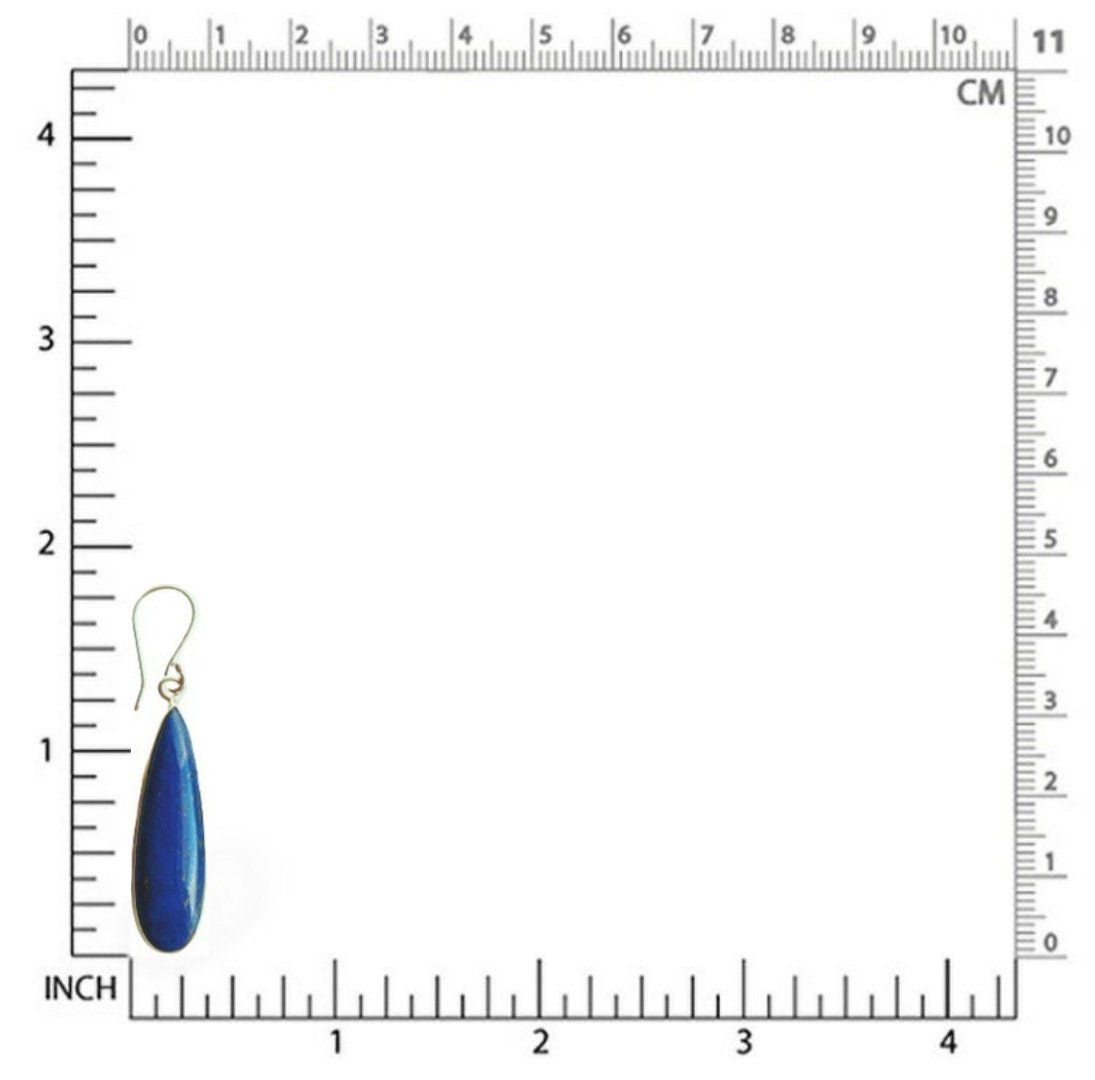 Lapis Lazuli Earrings, Dark Blue Teardrop Shape Earrings, 925 Sterling Silver Drop & Dangle Earrings, Blue Gemstone Earrings
