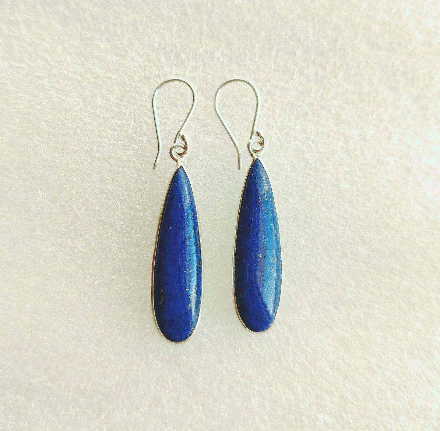 Lapis Lazuli Earrings, Dark Blue Teardrop Shape Earrings, 925 Sterling Silver Drop & Dangle Earrings, Blue Gemstone Earrings