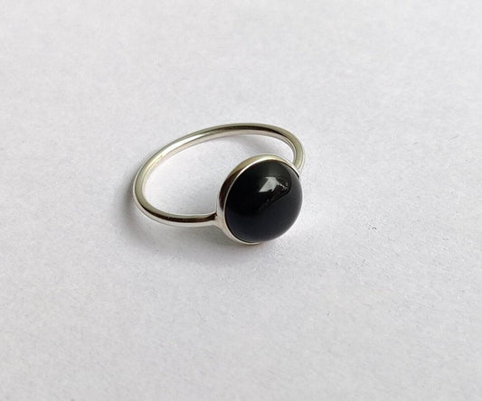 Black Onyx Ring, 925 Sterling Silver Ring, Black Onyx Jewelry, Handmade Gift for Her, Black Ring for Women, Birthstone Ring, Gemstone Ring