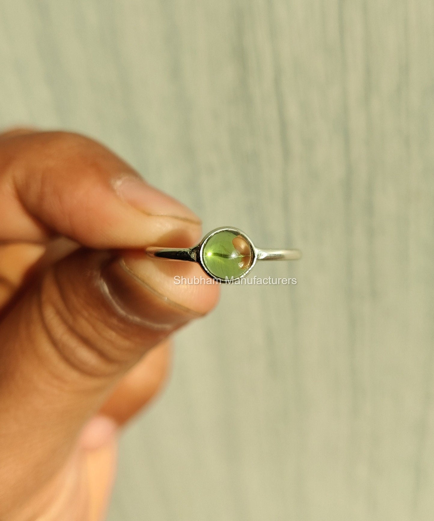 Natural Peridot Ring, 925 Sterling Silver Ring, Tiny Peridot Minimalist Ring, Dainty Gemstone Ring, August Birthstone Ring, Simple Ring