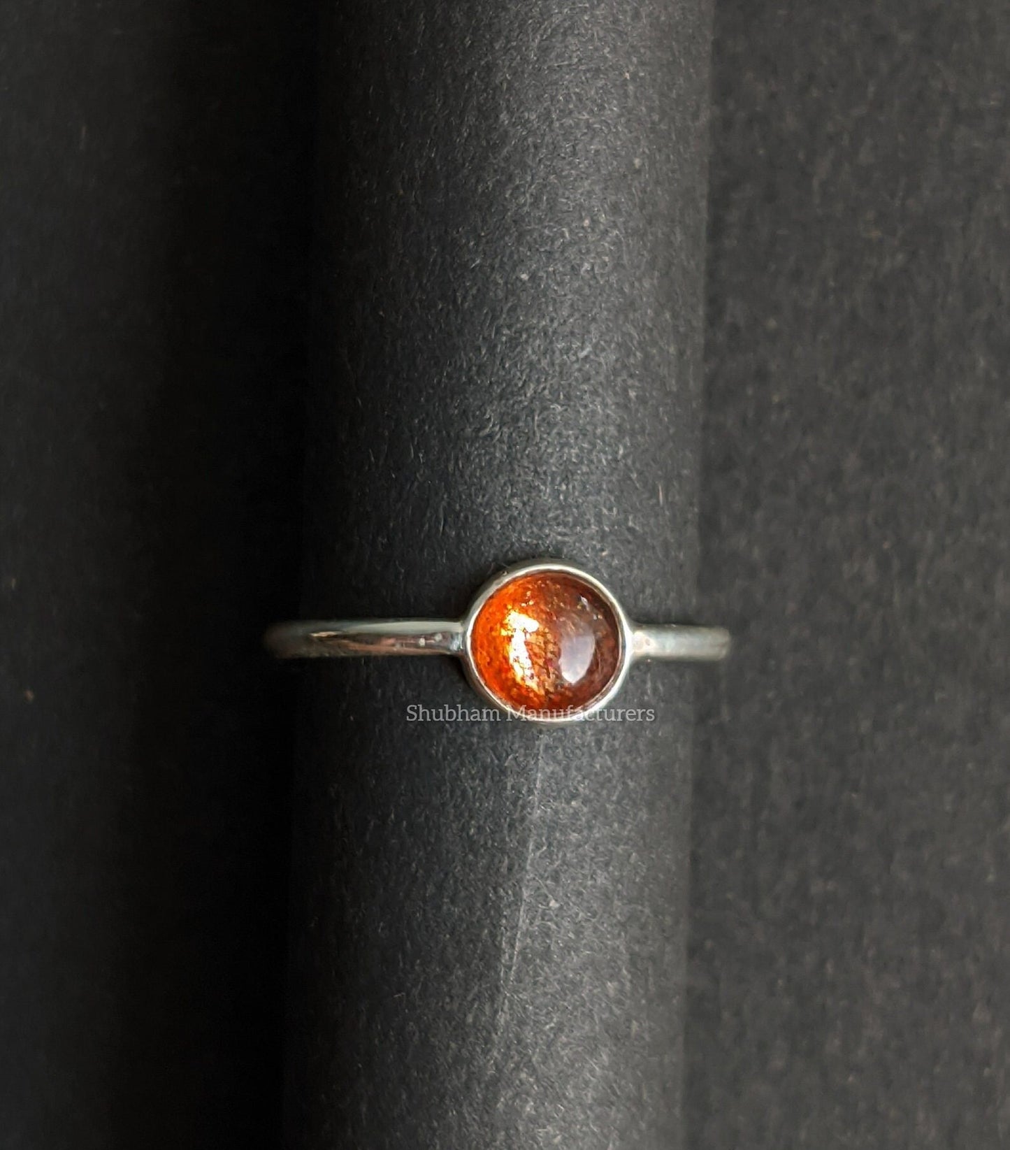 Sun Stone Ring, 925 Sterling Silver Ring, Sunstone Jewelry, Natural Gemstone Ring, Handmade Gift for Her, Silver Stacking Ring, Women's Ring