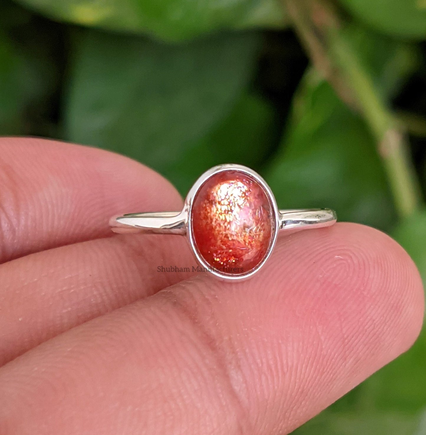 Sun Stone Ring, 925 Sterling Silver Ring, Sunstone Jewelry, Natural Gemstone Ring, Silver Birthstone Ring, Handmade Gift for Her, Stone Ring