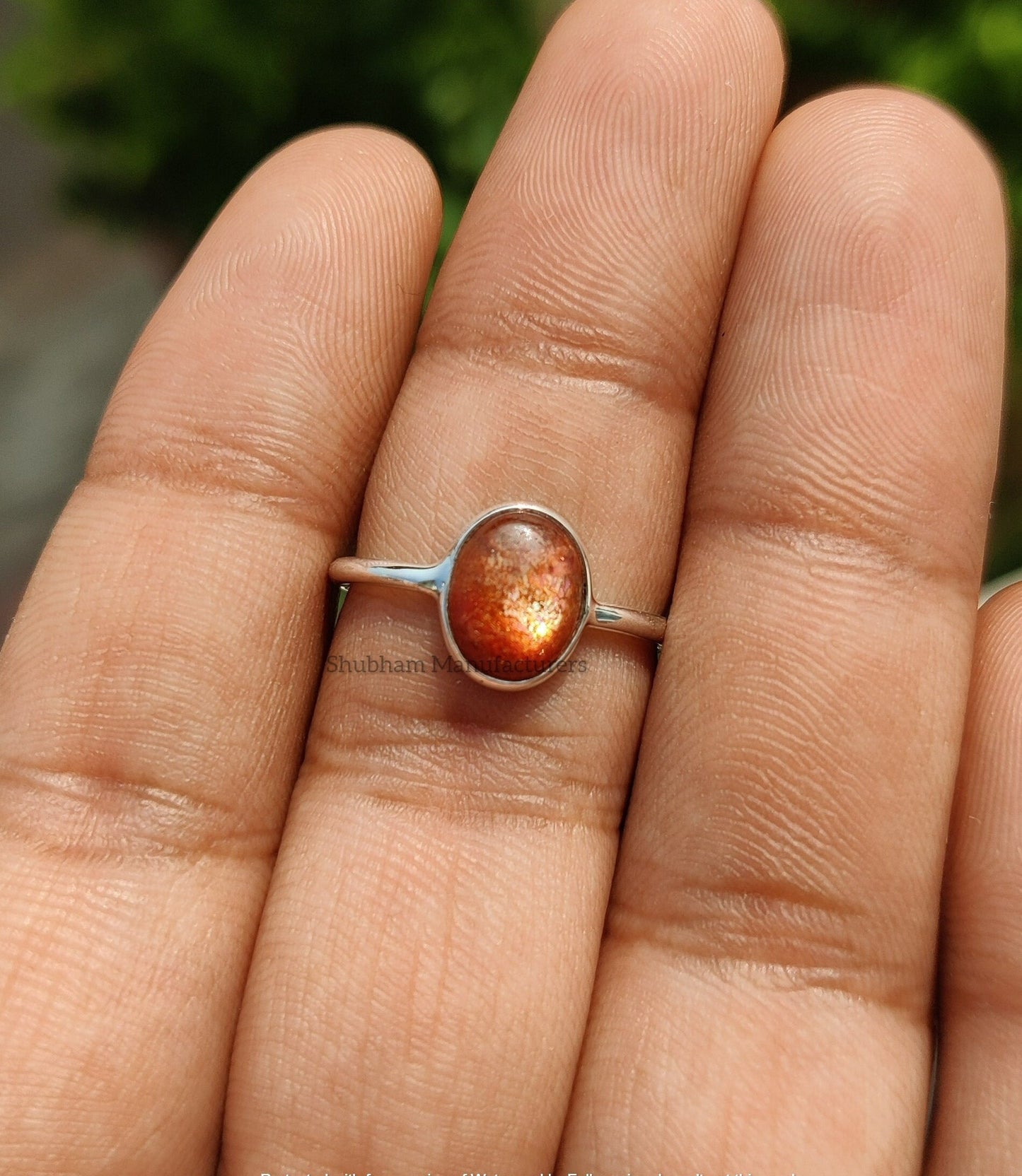 Sun Stone Ring, 925 Sterling Silver Ring, Sunstone Jewelry, Natural Gemstone Ring, Silver Birthstone Ring, Handmade Gift for Her, Stone Ring