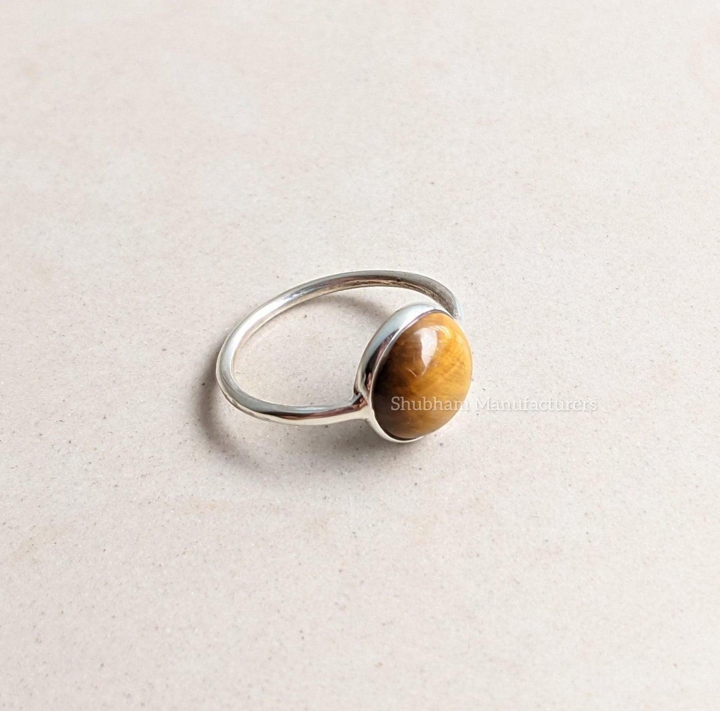 Tigers Eye Ring, 925 Sterling Silver Ring, Natural Stone, Handmade Gift for Her, Gemstone Ring, Stacking Women Ring, Birthstone Jewelry