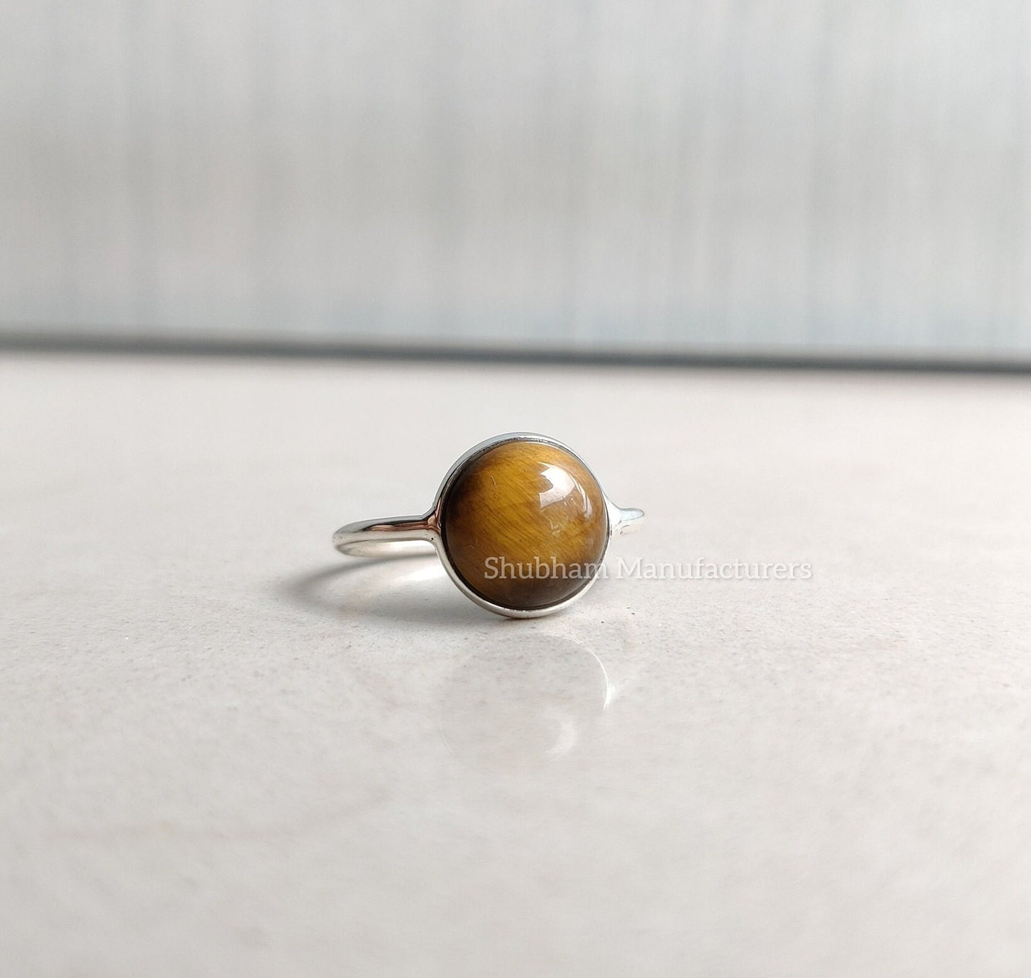 Tigers Eye Ring, 925 Sterling Silver Ring, Natural Stone, Handmade Gift for Her, Gemstone Ring, Stacking Women Ring, Birthstone Jewelry