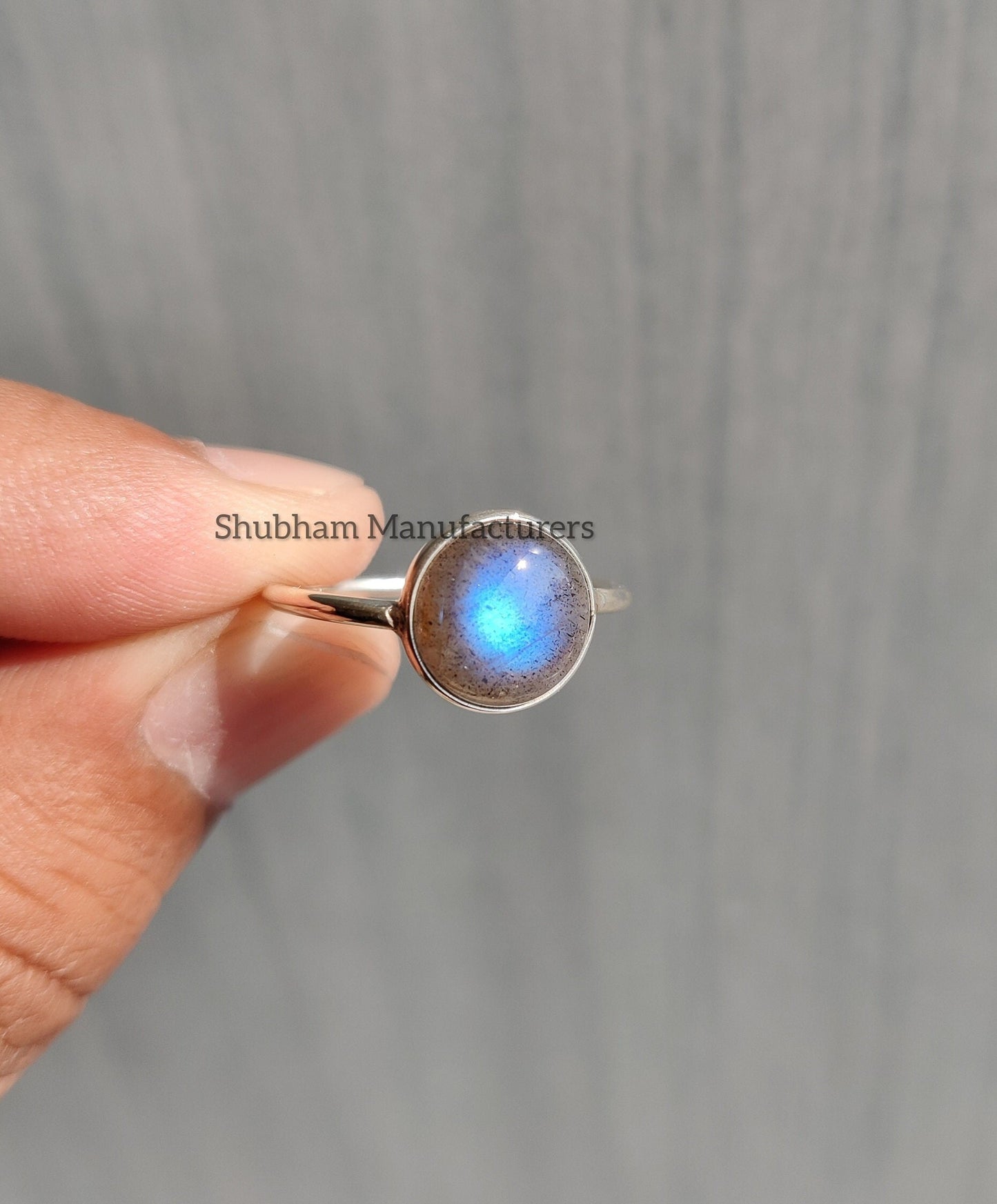 Labradorite Ring, 925 Sterling Silver Ring, Blue Flash Stone Ring, Labradorite Jewelry, Natural Gemstone Ring, Simple Everyday Ring for Her