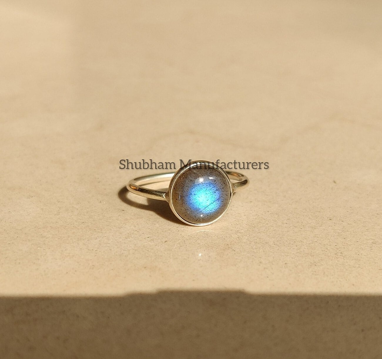 Labradorite Ring, 925 Sterling Silver Ring, Blue Flash Stone Ring, Labradorite Jewelry, Natural Gemstone Ring, Simple Everyday Ring for Her