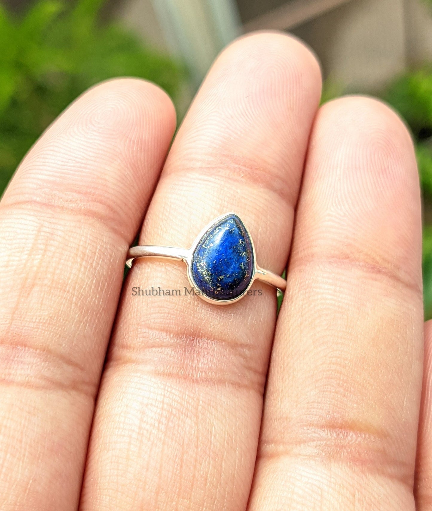 Lapis Lazuli Ring, 925 Sterling Silver Ring, Silver Gemstone Ring, Lapis Lazuli Jewelry, Lapis Minimalist Ring, Dainty Handmade Women Ring