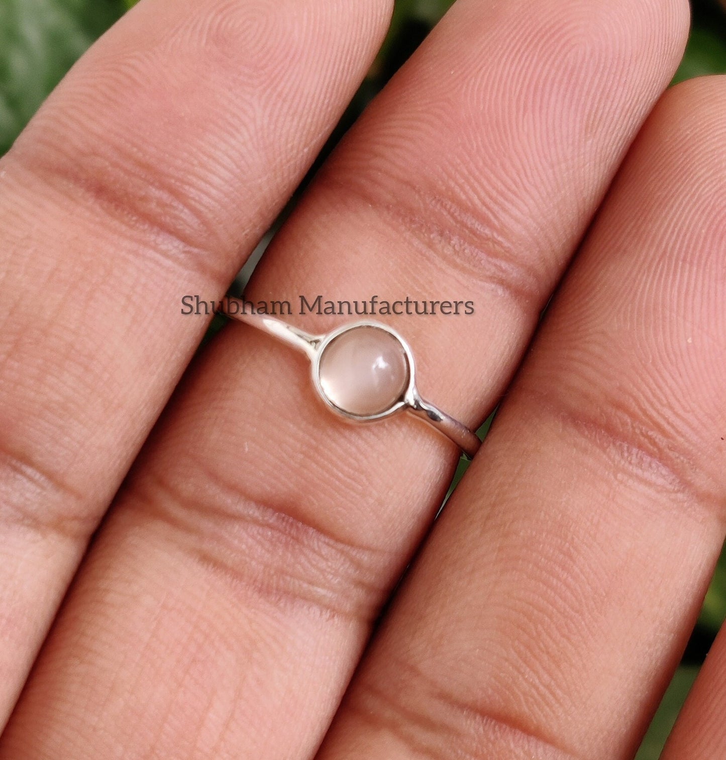 Natural White Moonstone Ring, Sterling Silver Moonstone Ring, Tiny Minimalist Moonstone Ring, Dainty Ring, Simple Ring, Birthstone, For Her