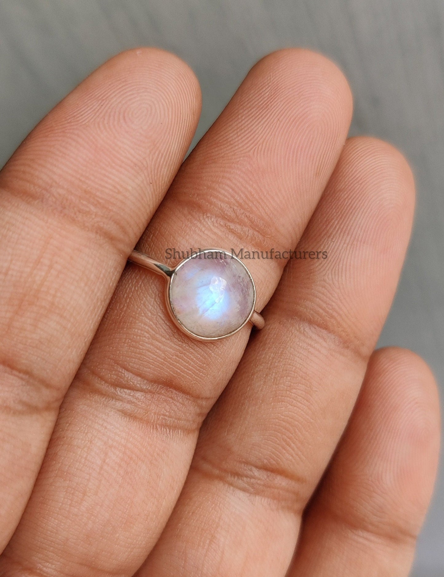 Rainbow Moonstone Ring, 925 Sterling Silver Ring, Natural Gemstone Ring, Blue Flash Moonstone Ring, Natural Stone Ring, Ring for Women