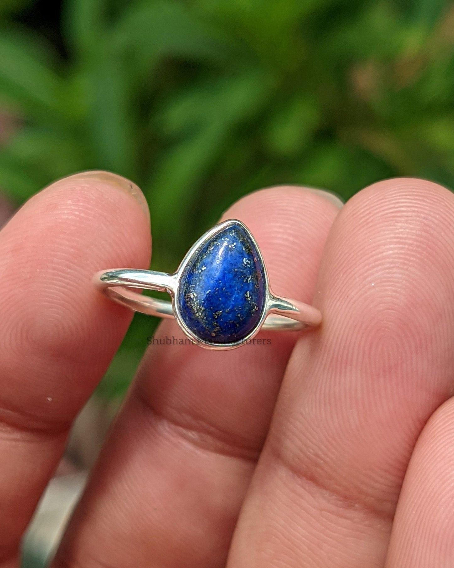 Lapis Lazuli Ring, 925 Sterling Silver Ring, Silver Gemstone Ring, Lapis Lazuli Jewelry, Lapis Minimalist Ring, Dainty Handmade Women Ring