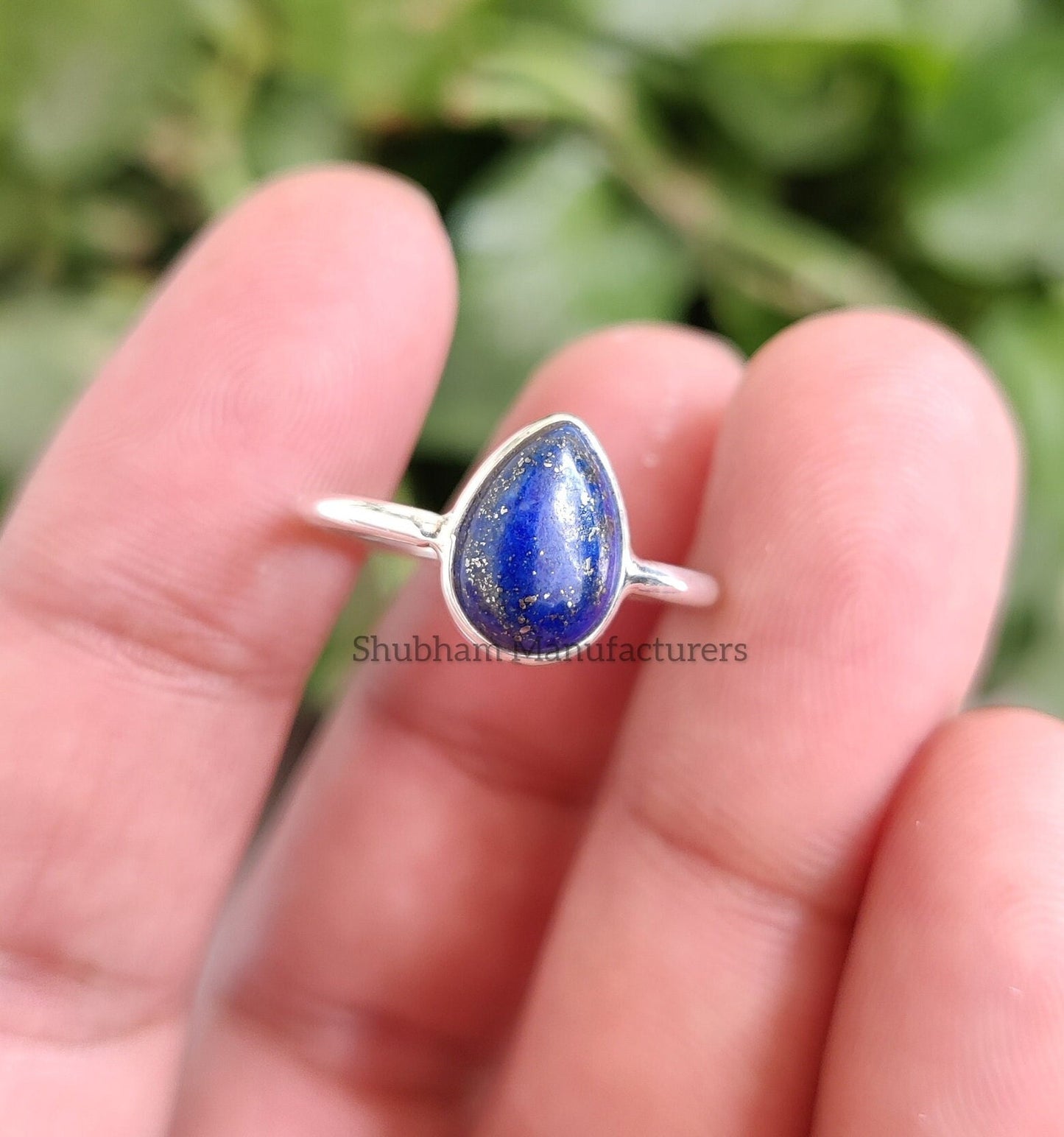 Lapis Lazuli Ring, 925 Sterling Silver Ring, Silver Gemstone Ring, Lapis Lazuli Jewelry, Lapis Minimalist Ring, Dainty Handmade Women Ring