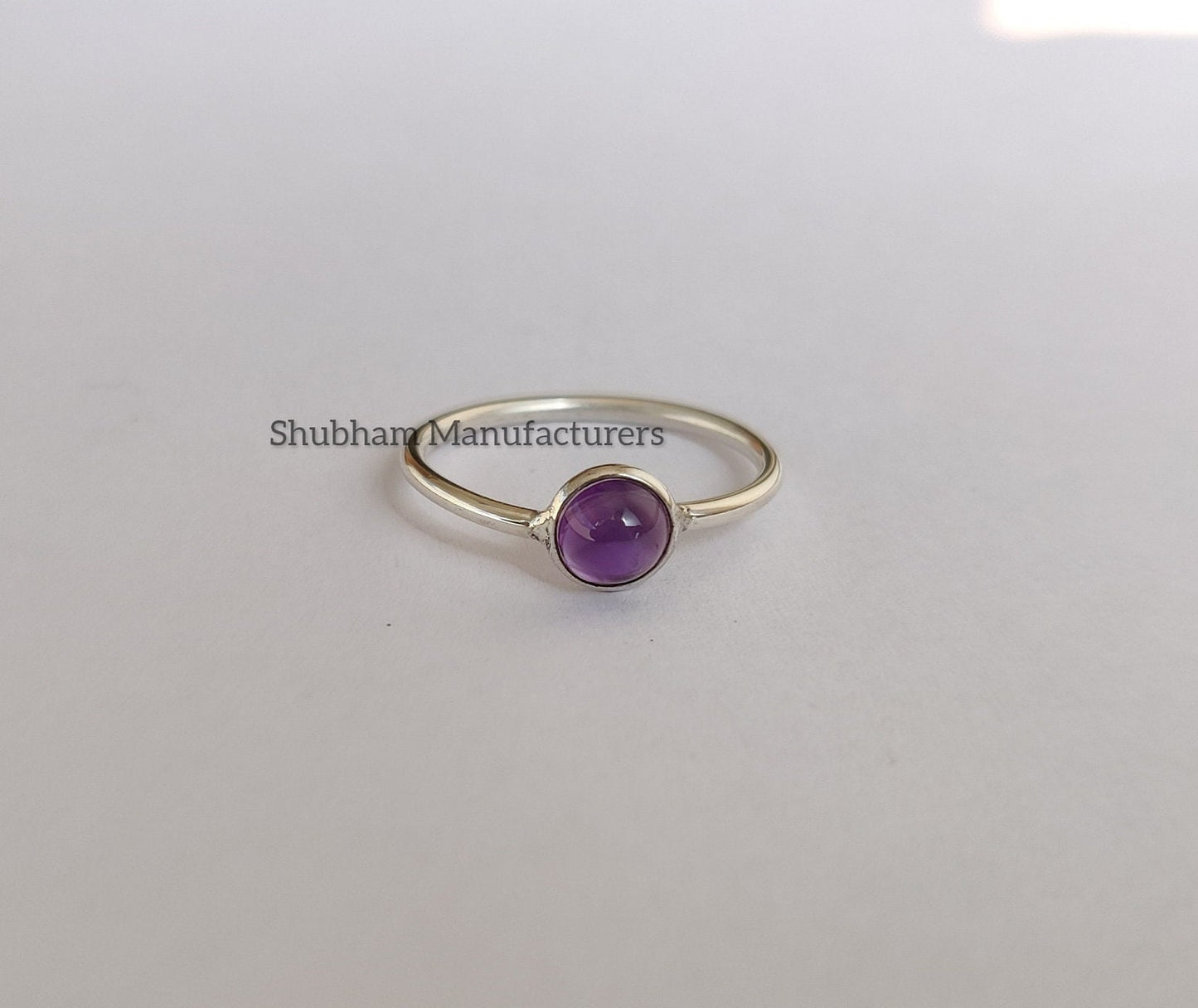 Amethyst Ring, 925 Sterling Silver Ring, Purple Amethyst Jewelry, Natural Gemstone Ring, Birthstone Gift for Her, February Birthstone Ring