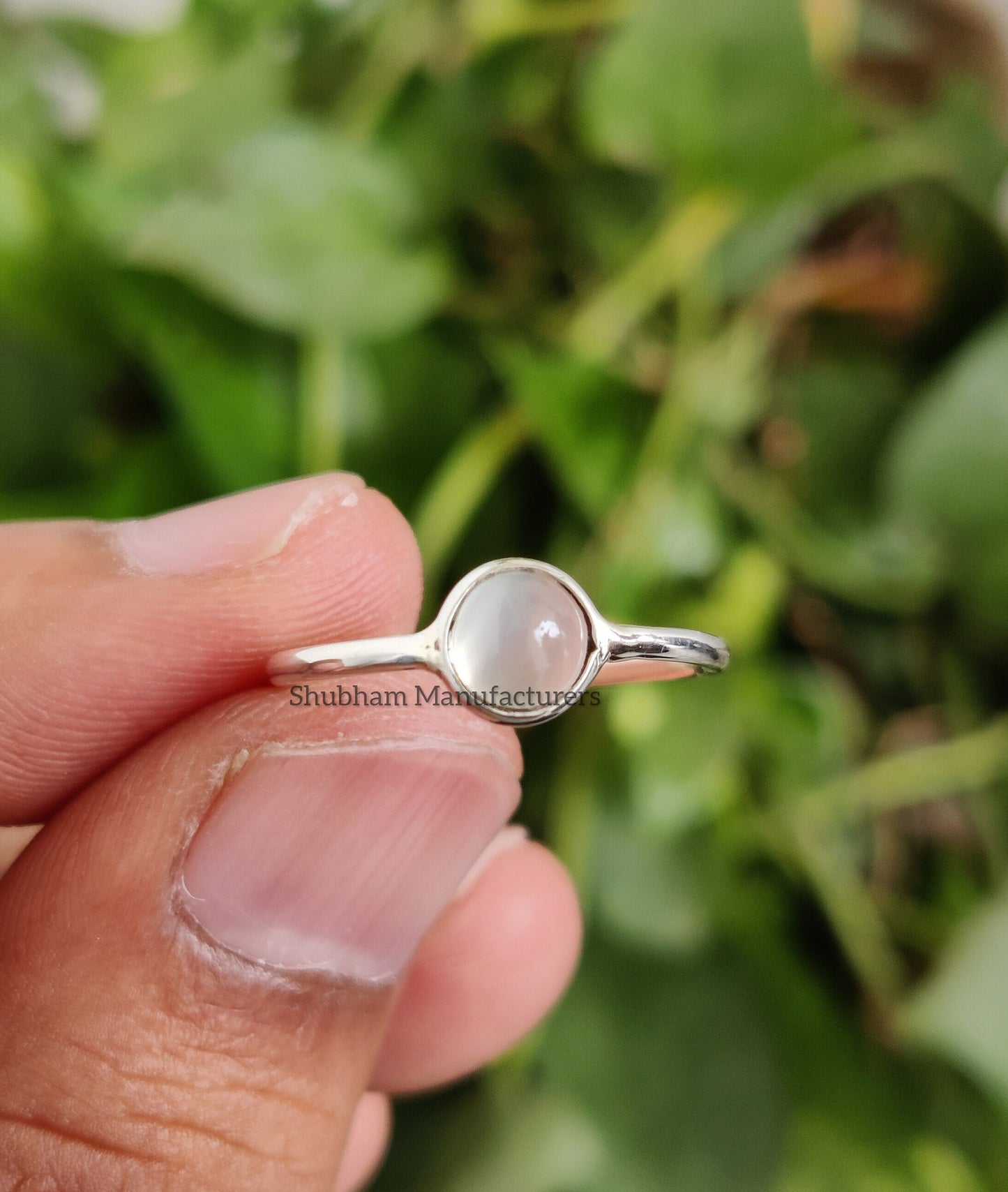 Natural White Moonstone Ring, Sterling Silver Moonstone Ring, Tiny Minimalist Moonstone Ring, Dainty Ring, Simple Ring, Birthstone, For Her