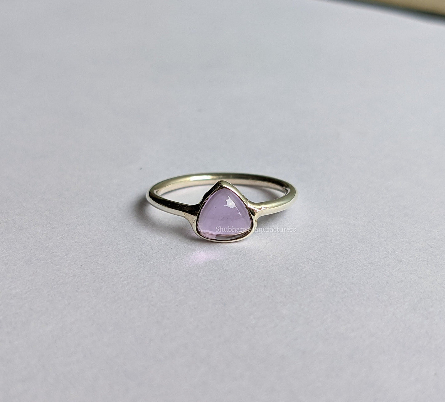 Natural Amethyst Ring, 925 Sterling Silver Ring, Purple Stone Ring, Amethyst Jewelry, Silver Thin Band Ring, Stackable Rings for Women