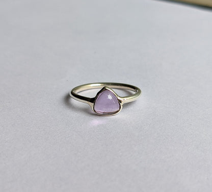 Natural Amethyst Ring, 925 Sterling Silver Ring, Purple Stone Ring, Amethyst Jewelry, Silver Thin Band Ring, Stackable Rings for Women