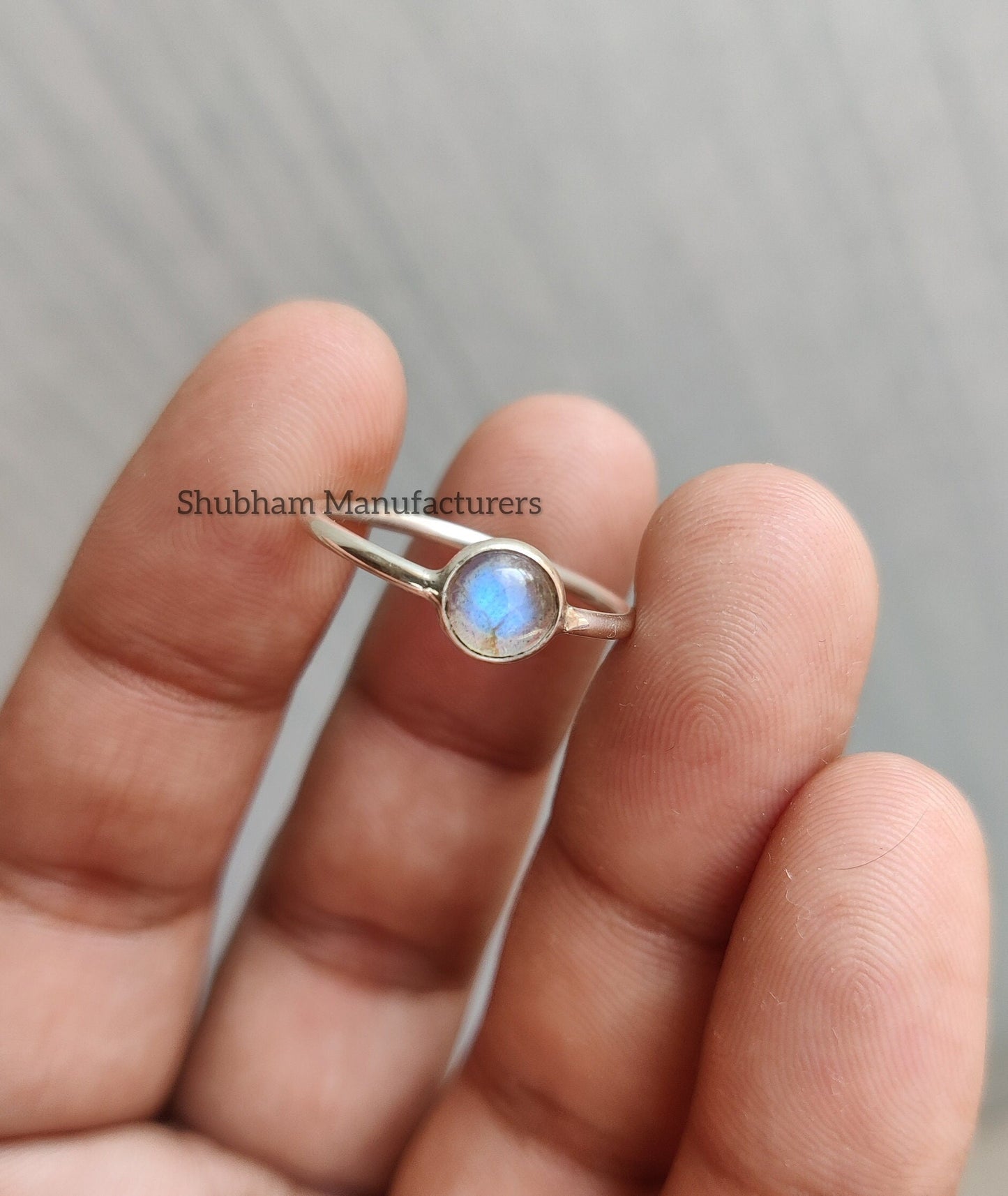 Natural Labradorite Ring, 925 Sterling Silver Ring, Simple Everyday Ring, Minimalist Birthstone Ring, Handmade Gift, Labradorite Jewelry