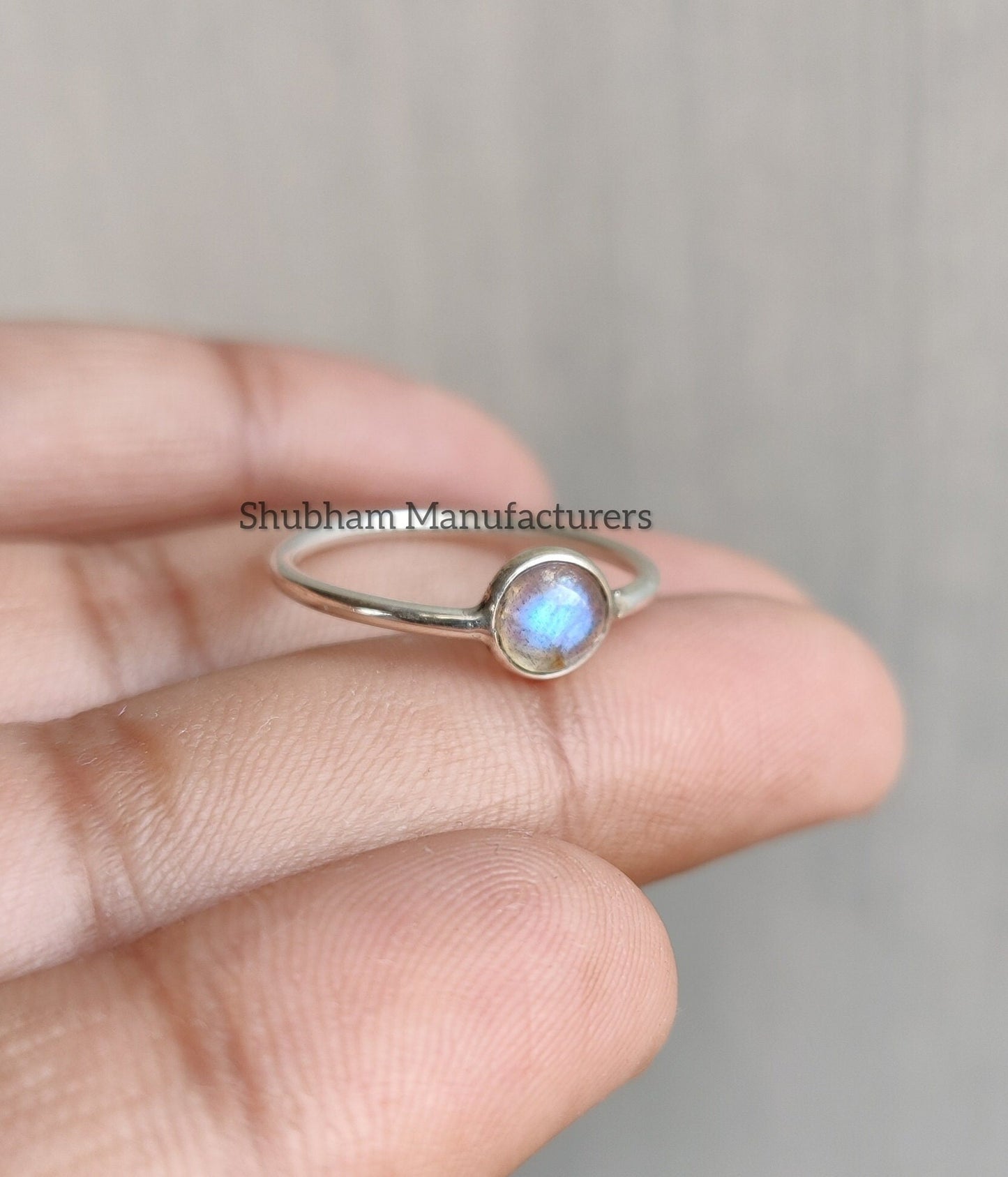 Natural Labradorite Ring, 925 Sterling Silver Ring, Simple Everyday Ring, Minimalist Birthstone Ring, Handmade Gift, Labradorite Jewelry