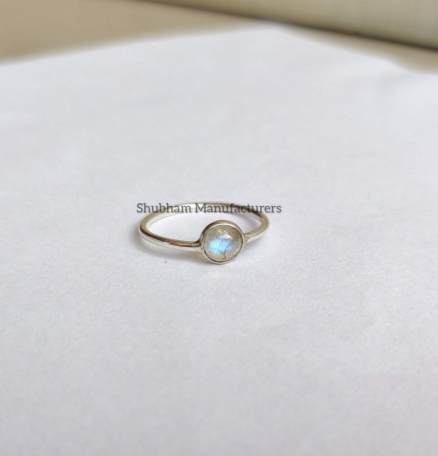 Natural Labradorite Ring, 925 Sterling Silver Ring, Simple Everyday Ring, Minimalist Birthstone Ring, Handmade Gift, Labradorite Jewelry