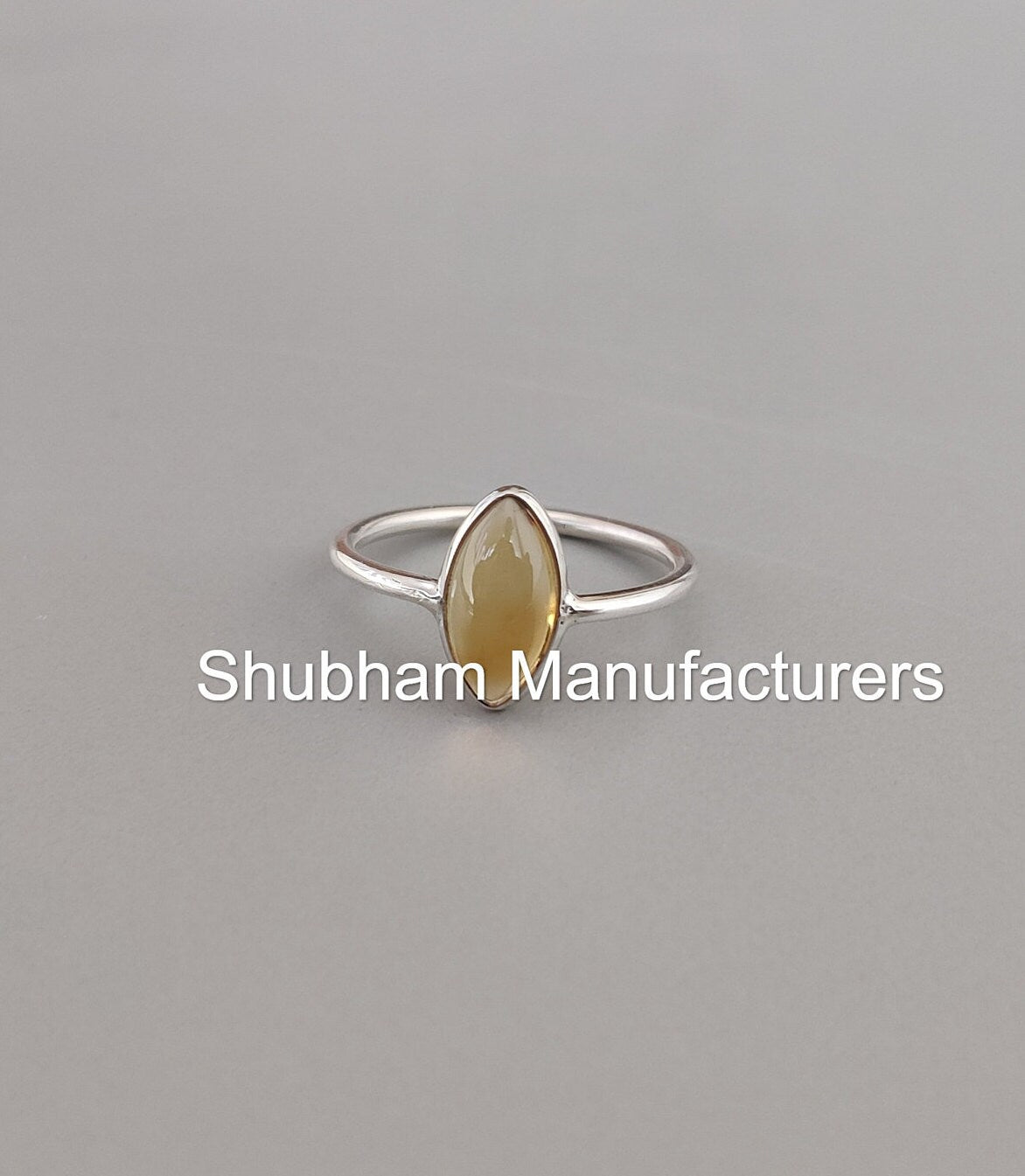 Citrine Ring, 925 Sterling Silver Ring, Natural Citrine Jewelry, November Birthstone, Yellow Stone Ring, Gemstone Stackable Ring for Her