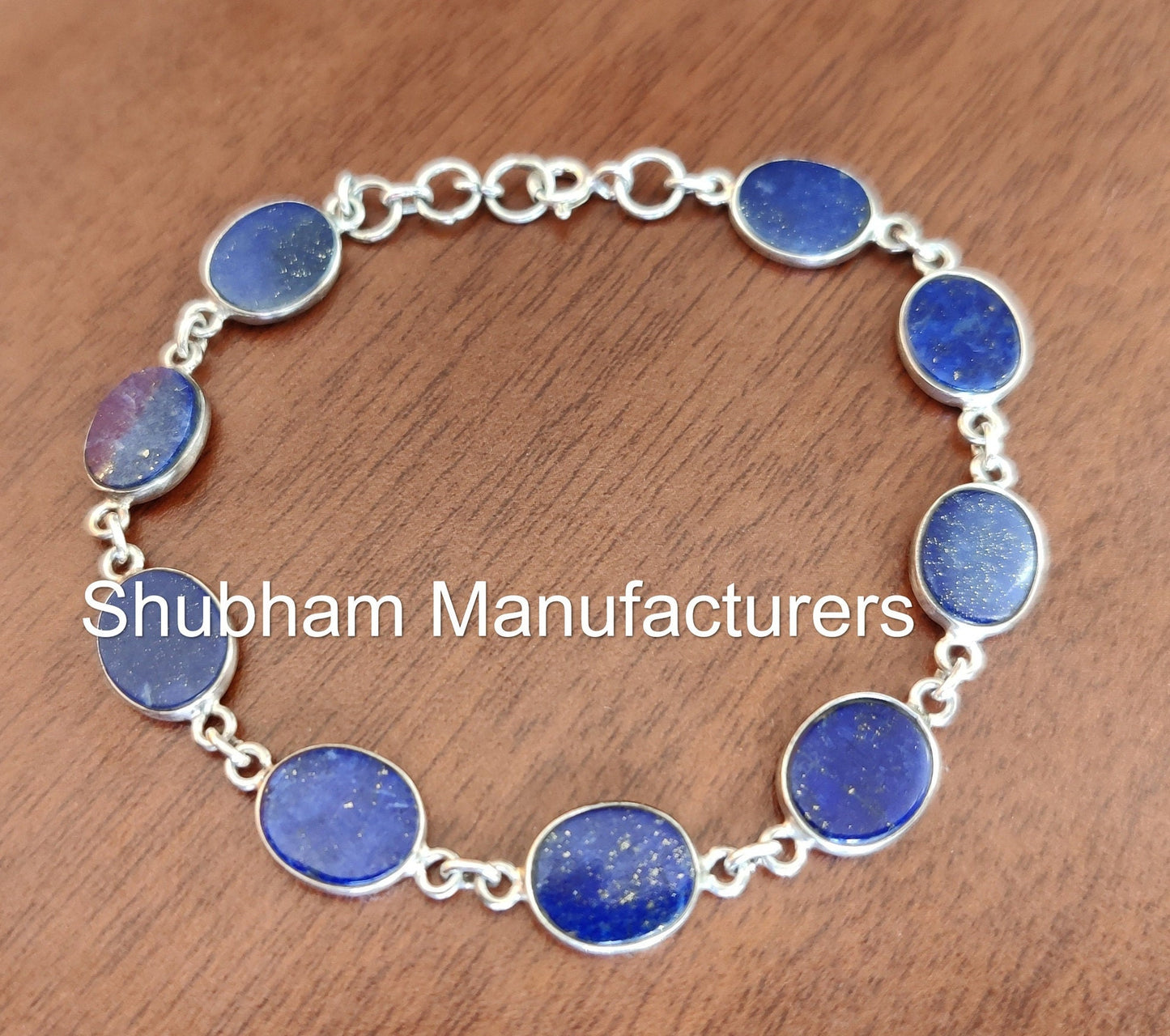 Lapis Lazuli Bracelet, 925 Sterling Silver Bracelet, Lapis Lazuli Jewelry, Blue Gemstone Bracelet, Natural Stone Adjustable Bracelet for Her