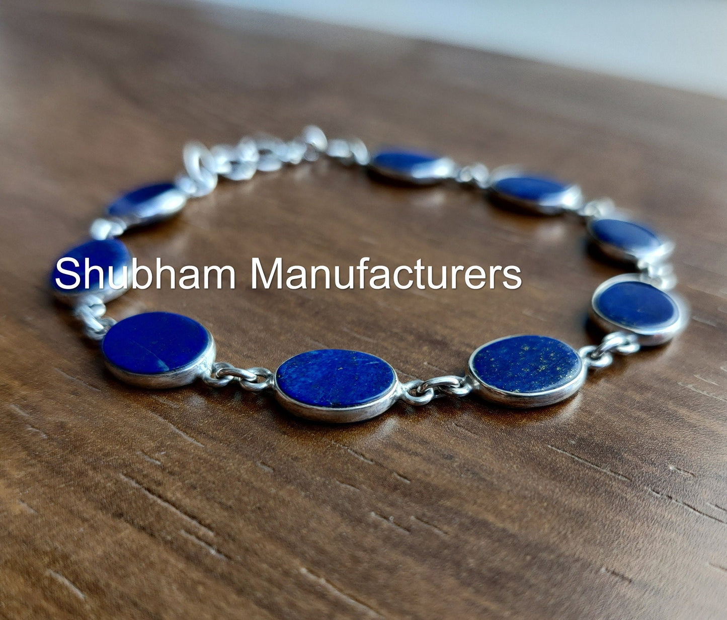 Lapis Lazuli Bracelet, 925 Sterling Silver Bracelet, Lapis Lazuli Jewelry, Blue Gemstone Bracelet, Natural Stone Adjustable Bracelet for Her