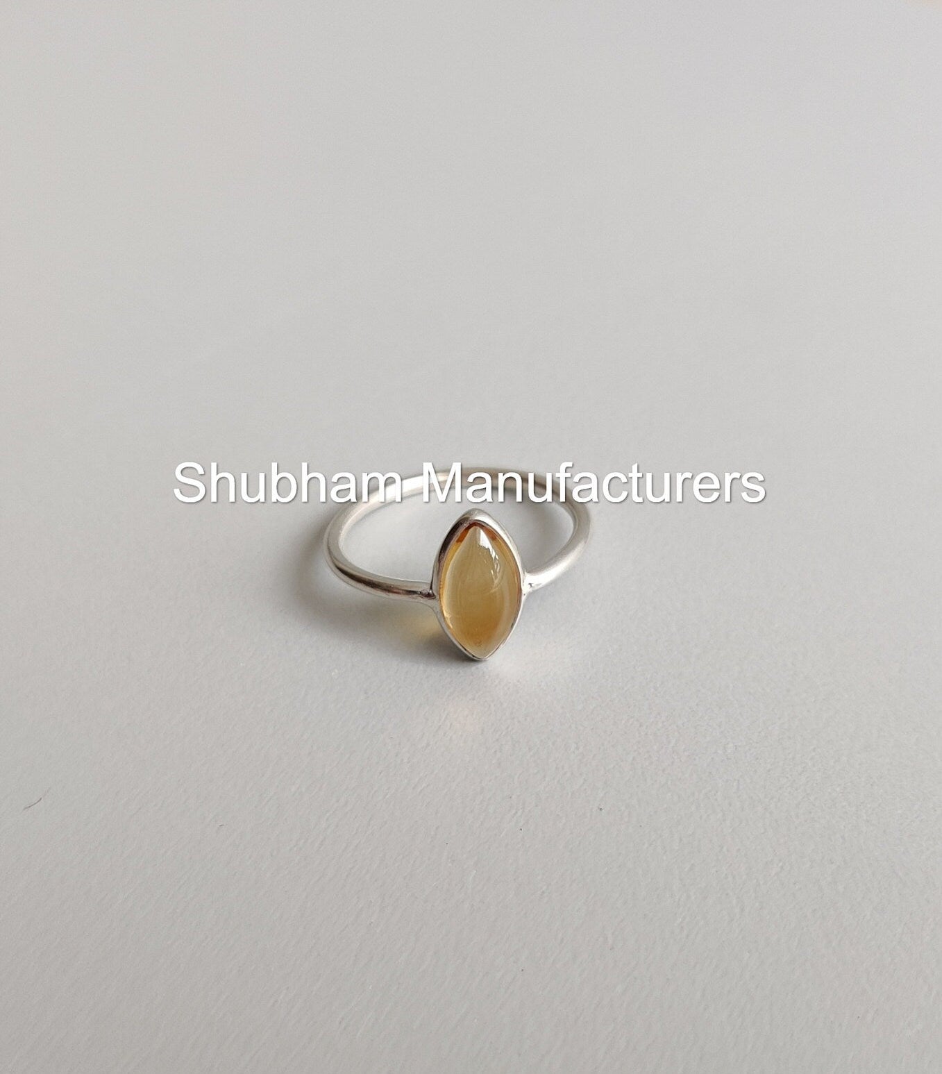 Citrine Ring, 925 Sterling Silver Ring, Natural Citrine Jewelry, November Birthstone, Yellow Stone Ring, Gemstone Stackable Ring for Her