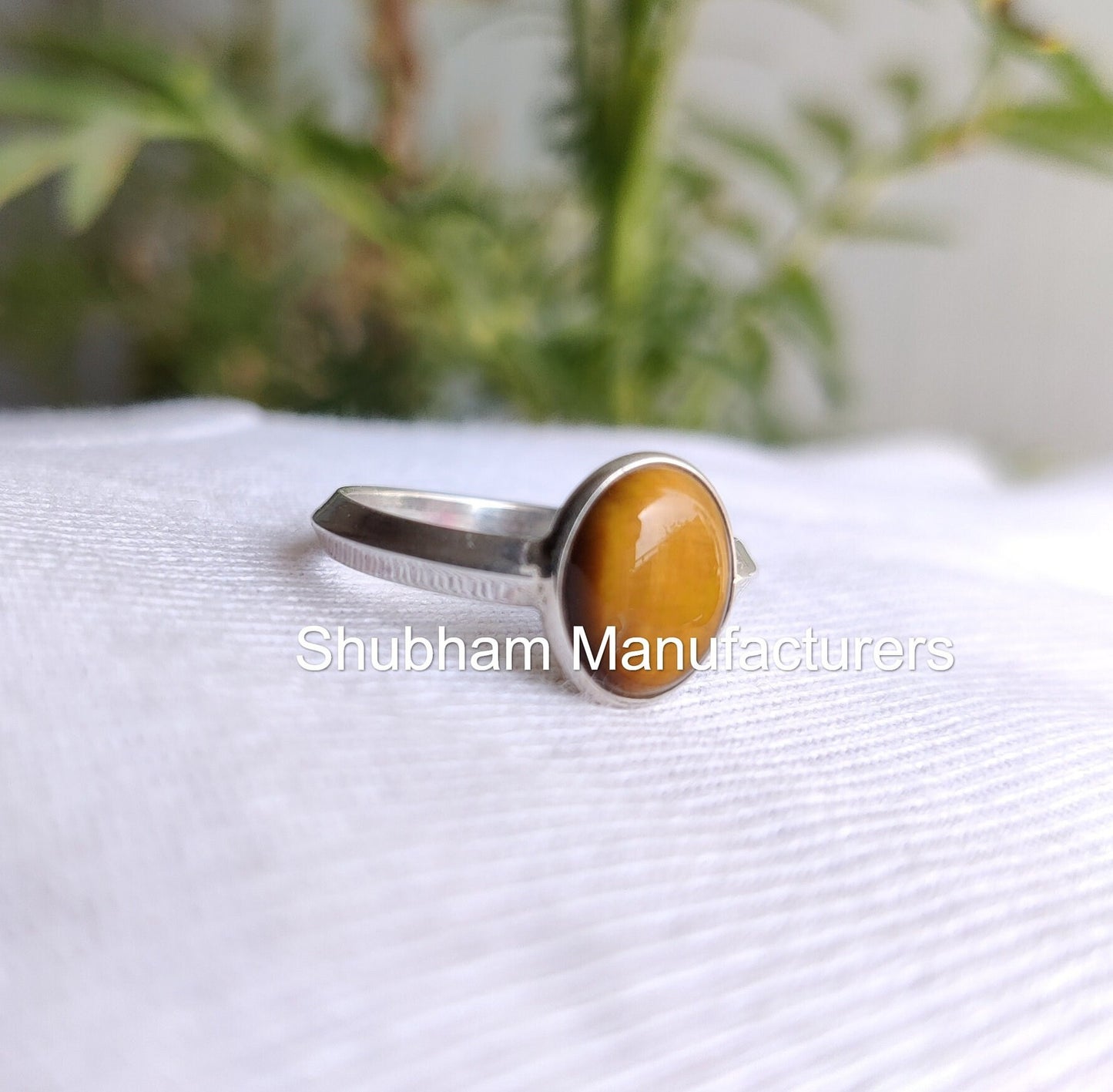 Tiger Eye Ring, 925 Sterling Silver, Tiger's Eye Silver Jewelry, Oval Gemstone, Unisex Ring, Birthstone Ring for Men and Women, Bezel Ring