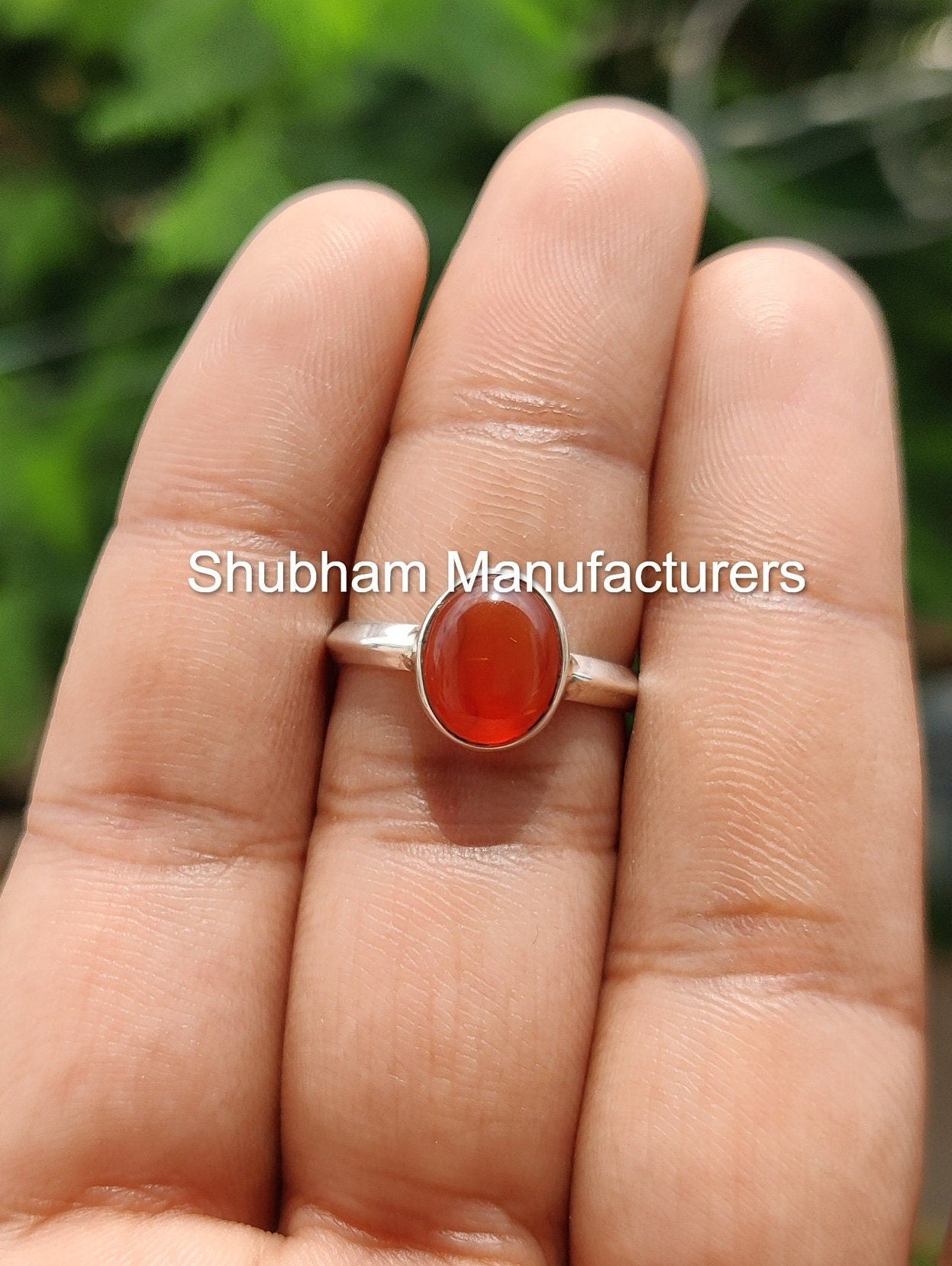 Natural Carnelian Ring, 925 Sterling Silver Ring, Birthstone Jewelry, Ring for Women, Minimalist Stone Ring, Oval Gemstone Ring for Her