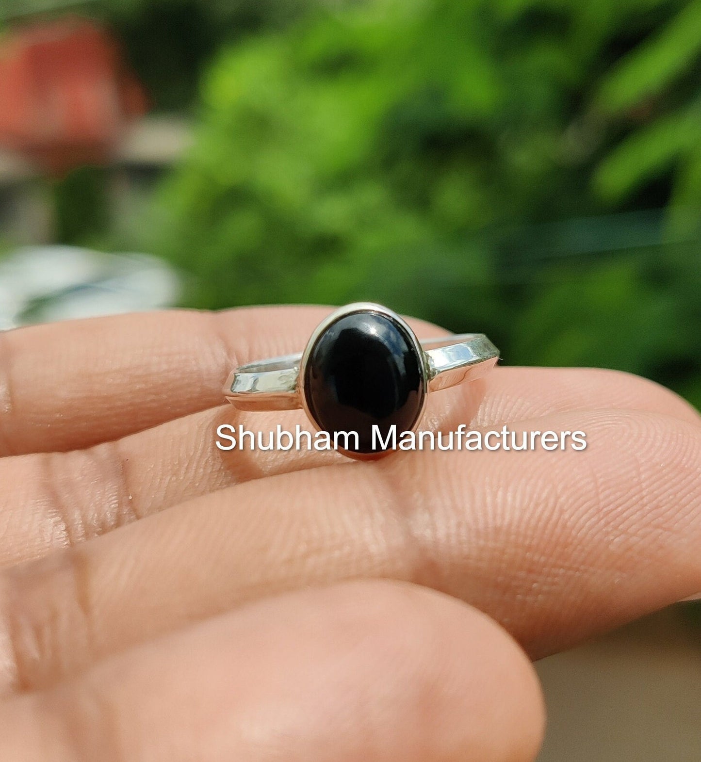 Natural Black Onyx Ring, 925 Sterling Silver Ring, Oval Shape Stone Ring, Black Gemstone Ring, Simple Everyday Ring, Birthstone Ring for Her