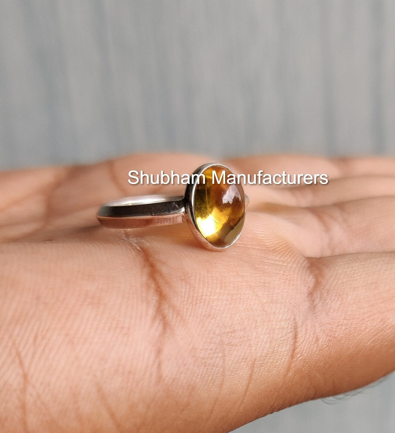 Natural Citrine Ring, 925 Sterling Silver Ring, Yellow Gemstone Ring, Minimalist Stone Ring, Handmade Silver Jewelry, November Birthstone