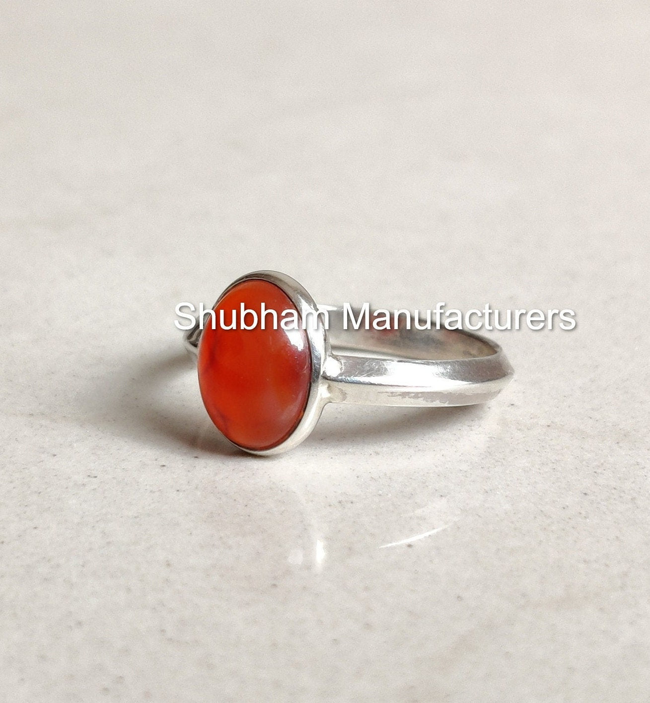 Natural Carnelian Ring, 925 Sterling Silver Ring, Birthstone Jewelry, Ring for Women, Minimalist Stone Ring, Oval Gemstone Ring for Her
