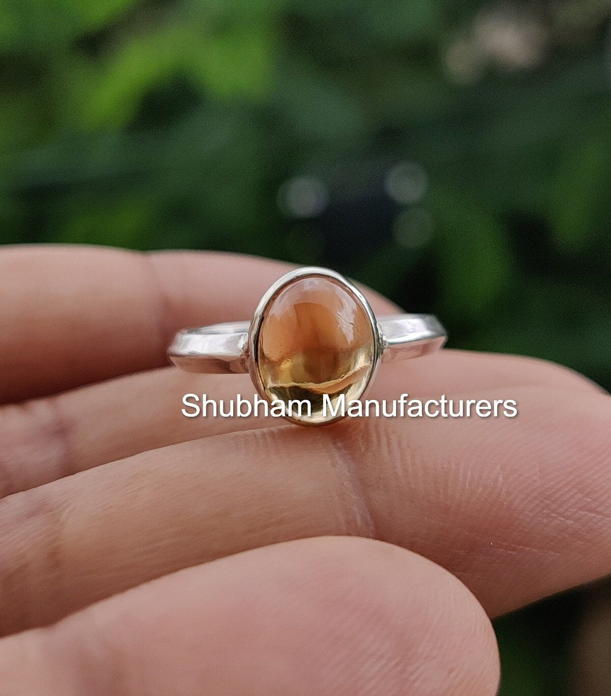 Natural Citrine Ring, 925 Sterling Silver Ring, Yellow Gemstone Ring, Minimalist Stone Ring, Handmade Silver Jewelry, November Birthstone