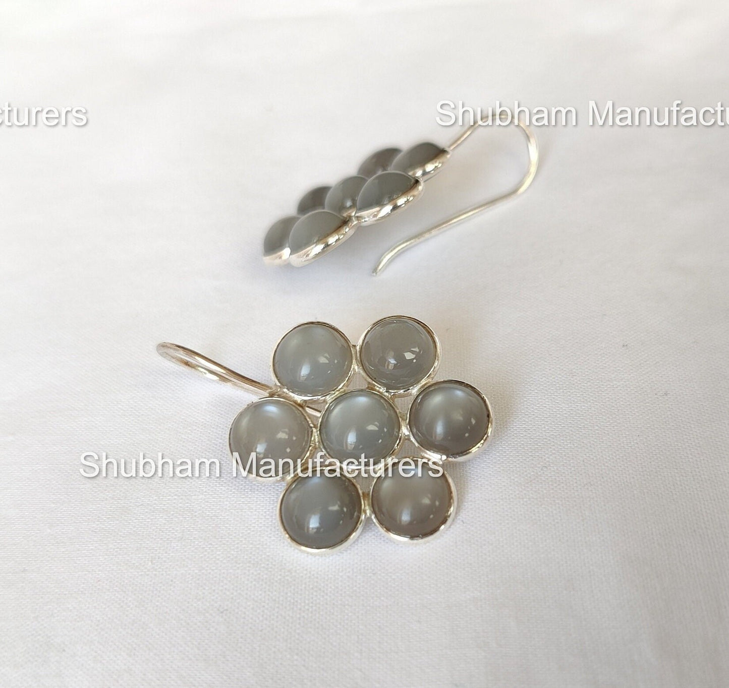 Natural Gray Moonstone Earrings, 925 Sterling Silver Earrings, Gemstone Dangle Earrings, Healing Moonstone Jewelry, Handmade Boho Earrings