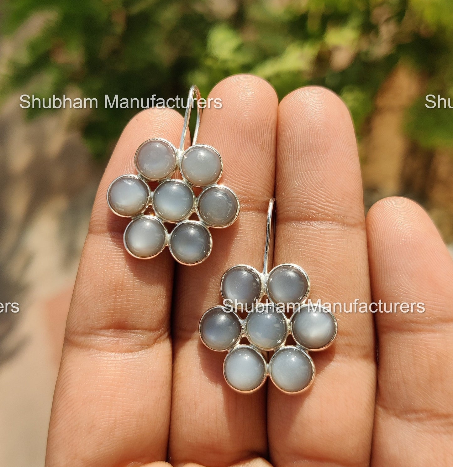 Natural Gray Moonstone Earrings, 925 Sterling Silver Earrings, Gemstone Dangle Earrings, Healing Moonstone Jewelry, Handmade Boho Earrings