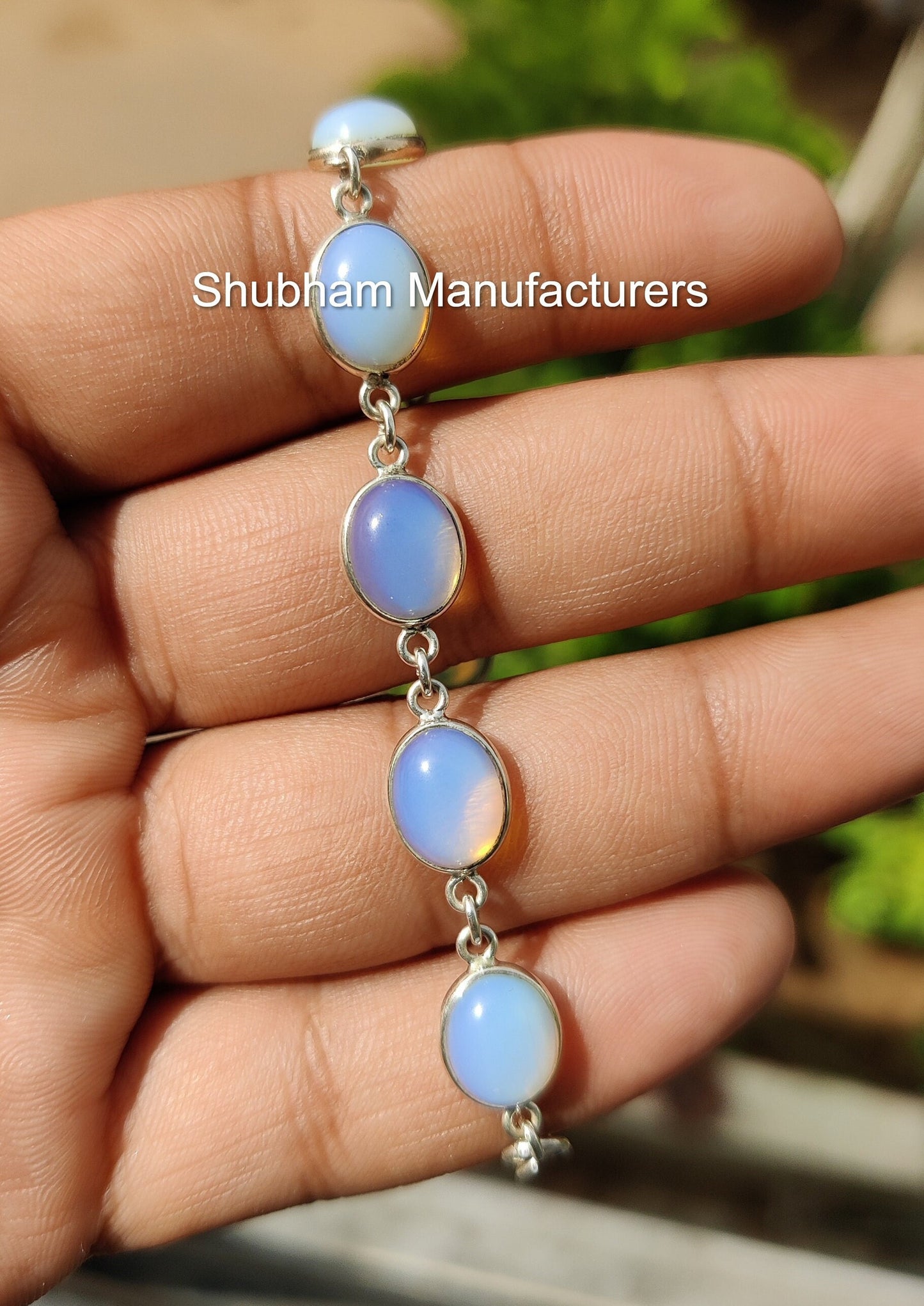 925 Sterling Silver Milky Opalite Bracelet, Adjustable Gemstone Bracelet, Opalite Jewelry, Minimalist Stone Jewelry,Healing Crystal Bracelet