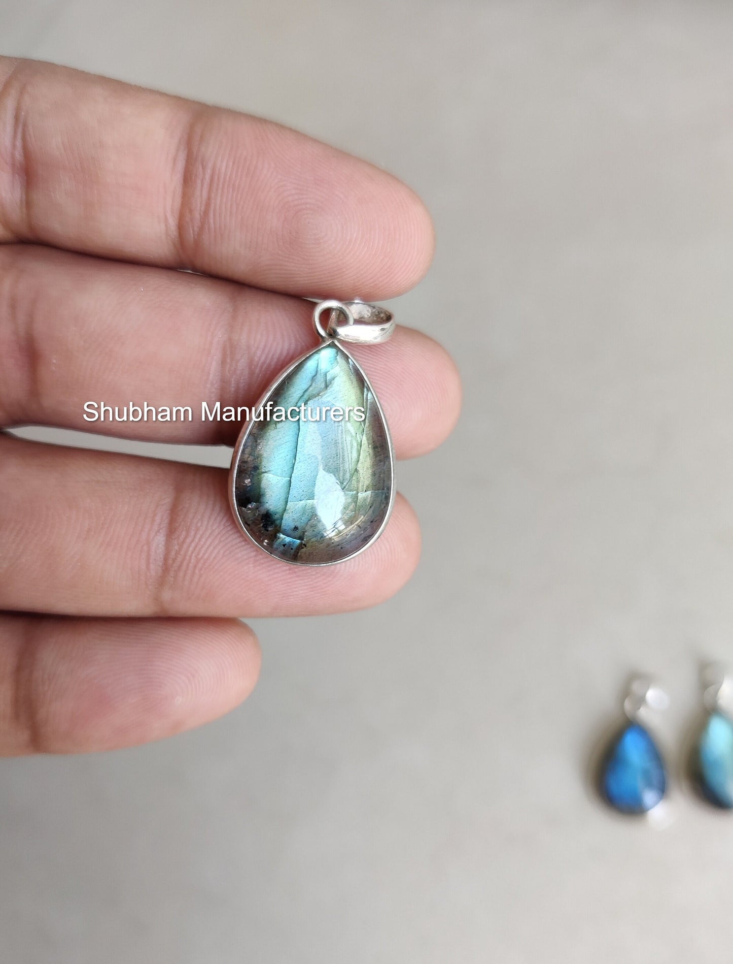 Blue Flash Labradorite Pendant, 925 Sterling Silver Pendant, Silver Labradorite Jewelry, Teardrop Pendant for Her,Handmade Jewelry for Women