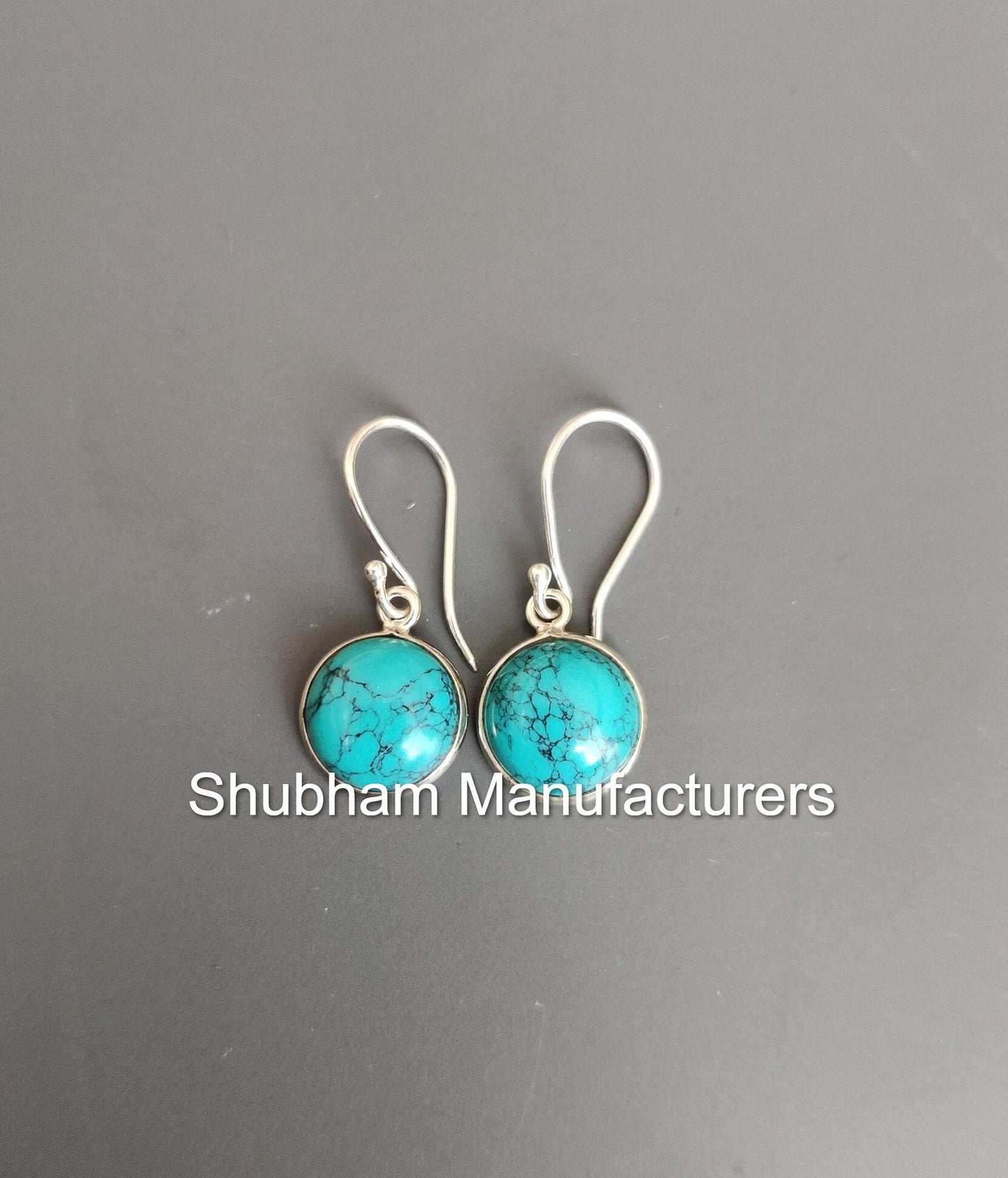 Natural Turquoise Earrings, 925 Sterling Silver Earrings, Handmade Turquoise Jewelry, Blue Stone Dangle Earrings, Wedding Anniversary Gift