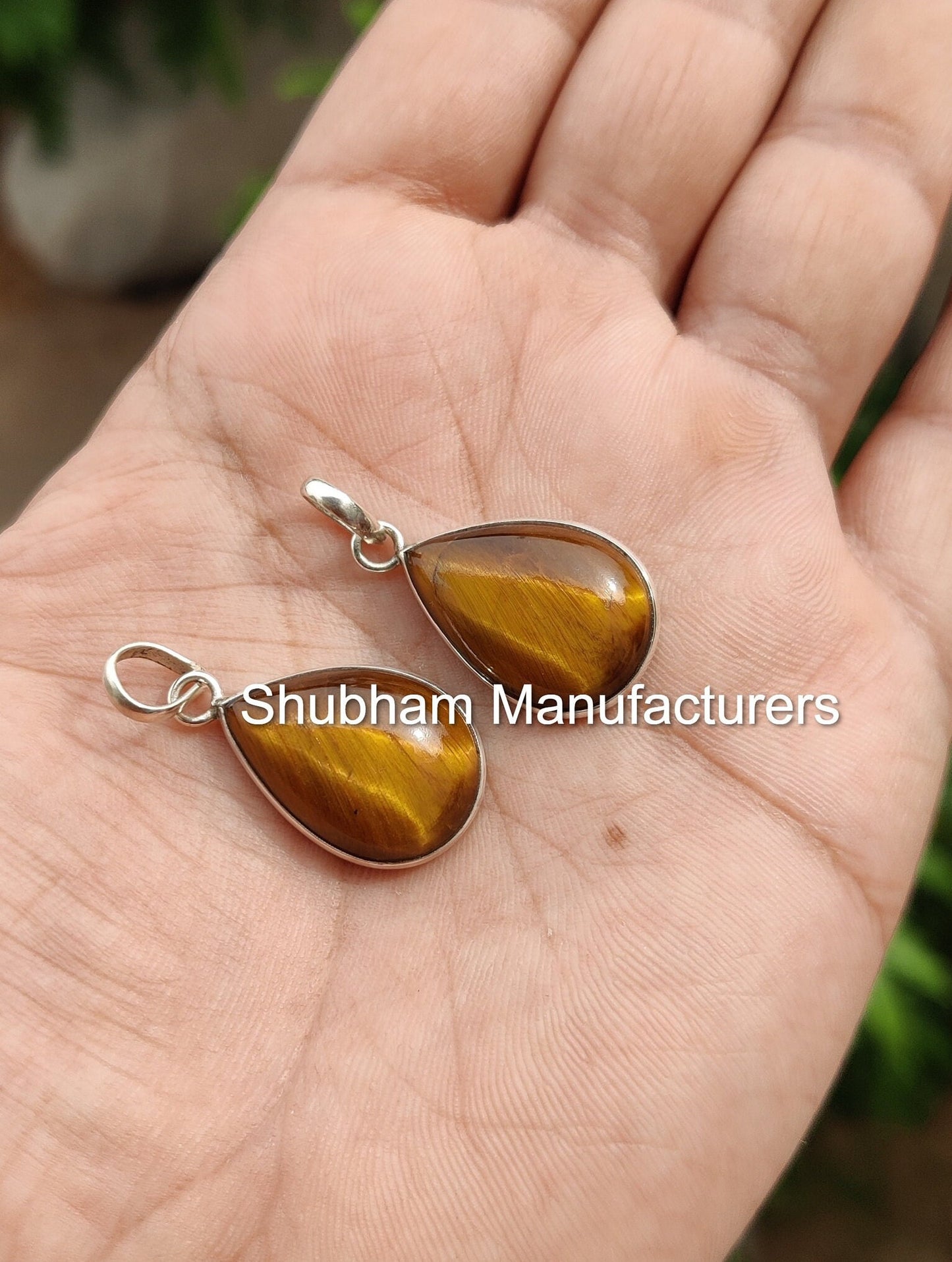 Tiger Eye Pendant, 925 Sterling Silver Gemstone Pendant, Tiger's Eye Jewelry, Healing Crystal Pendant, Handmade Gift for Her, Unisex Pendant