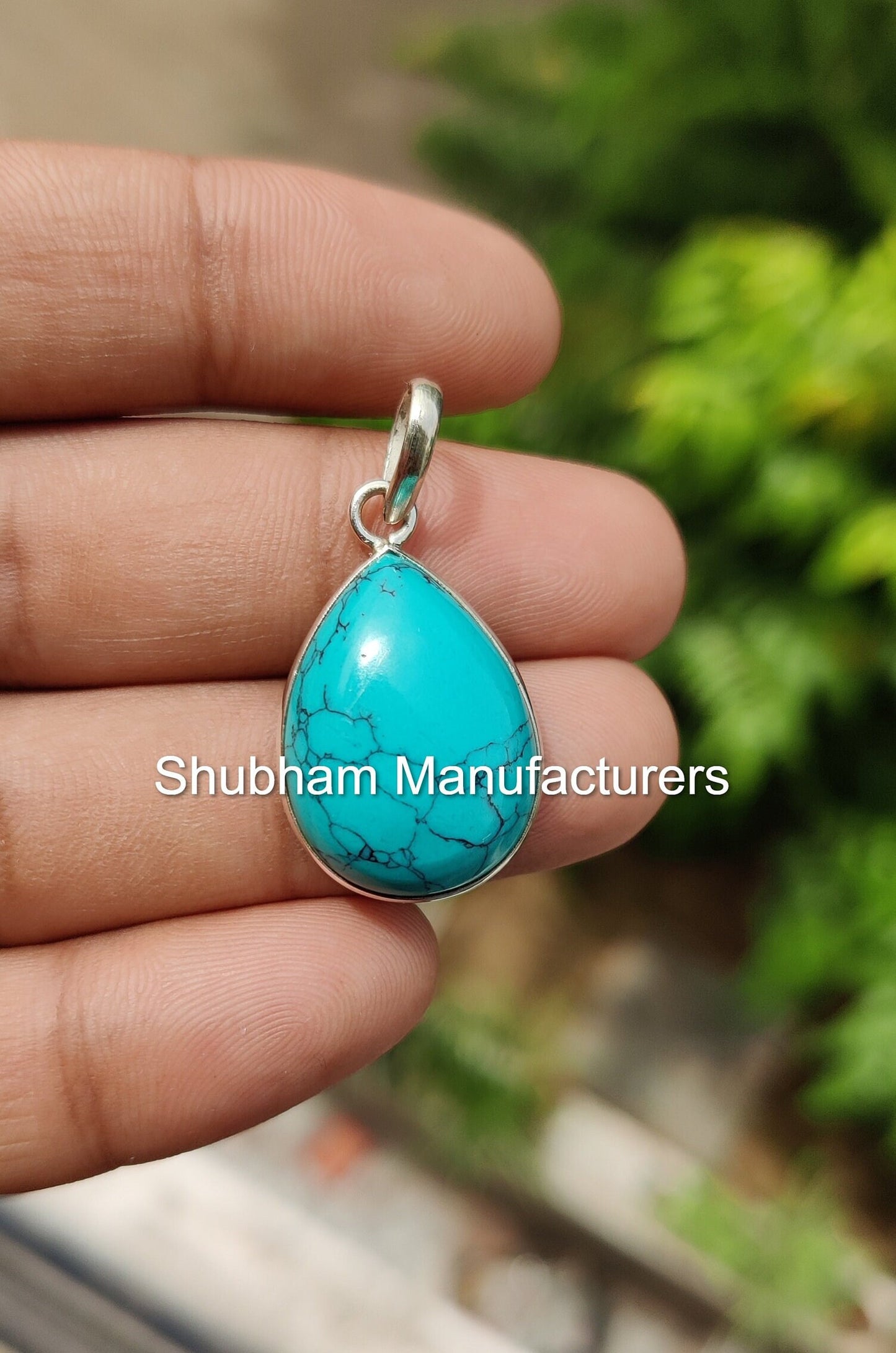 Genuine Turquoise Pendant, Delicate Everyday Pendant for Her, 925 Sterling Silver Pendant, December Birthstone, Natural Gemstone Jewelry