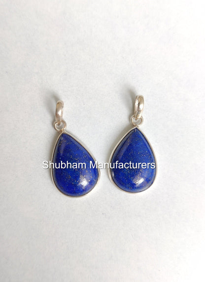 Genuine Lapis Lazuli Pendant, Healing Crystal Necklace, 925 Sterling Silver Pendant, Blue Lapis Jewelry, Natural Gemstone Pendant for Her