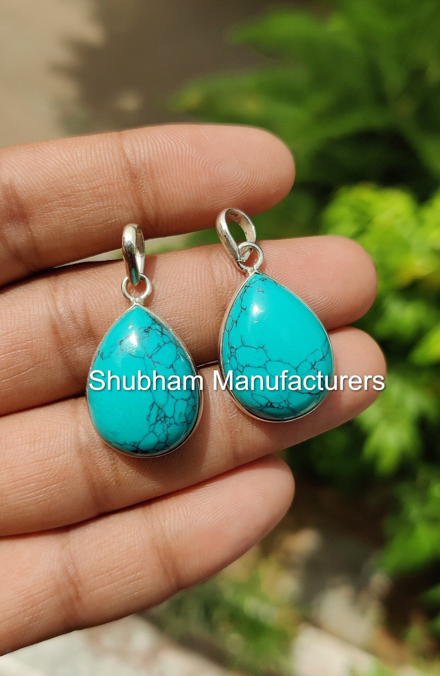 Genuine Turquoise Pendant, Delicate Everyday Pendant for Her, 925 Sterling Silver Pendant, December Birthstone, Natural Gemstone Jewelry