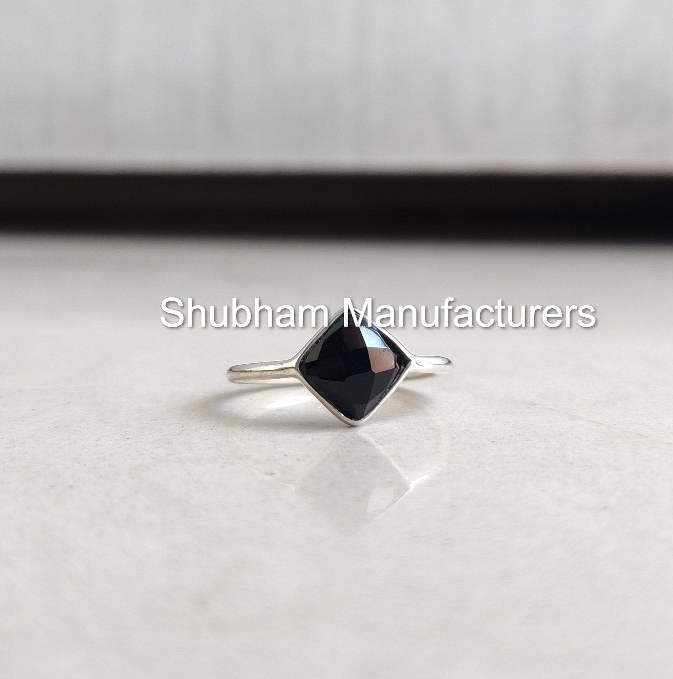 Natural Black Onyx Ring, 925 Sterling Silver Ring, Genuine Handcrafted Black Onyx Jewelry, December Birthstone, Elegance Jewelry for Women